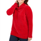 Karen Scott Women's Chenille Mock-Neck Sweater Red Size Large