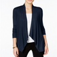 Inc International Concepts Women's Petite Open-Front Cardigan - Deep Twilight Blue Size Petite S