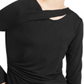 Inc International Concepts Women's  Petite V-Neck Top Black Size Petite S