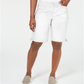 Karen Scott Women's Solid Tie-Cuff Shorts White Size 6