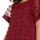 Alfani Women's Textured Dot a Line Dress Wine Size 4