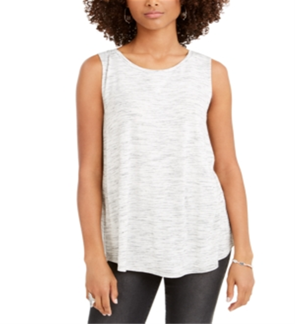 Style & Co Women's  Spacedyed Tank-Tank Top White Size X-Large