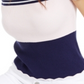 Maison Jules Women's Blouse Striped Print Scalloped Trim Blue Size XX-Small