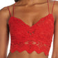 Free People Women's Ilektra Bralette Cotton Red Size Medium