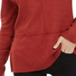 INC International Concepts Women's Ribbed Funnel Neck Top Red Size X-Small