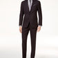 Kenneth Cole Reaction Men's Slim Fit Plaid Sheen Ready Flex Suit Black Size 38