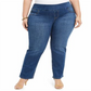 Style & Co Women's Ella Straight Leg Jeans Blue Size 14 W