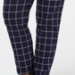 Charter Club Women's Plus Lexia Windowpane Plaid Pants Blue Size 22W