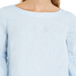 Charter Club Women's Linen Bell Sleeve Top Blue Size X-Small