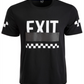 Ideology Men's T-Shirt Black Size XL Graphic Tee Exit Printed Checkered Black Size XL