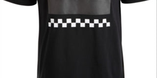 Ideology Men's T-Shirt Black Size XL Graphic Tee Exit Printed Checkered Black Size XL