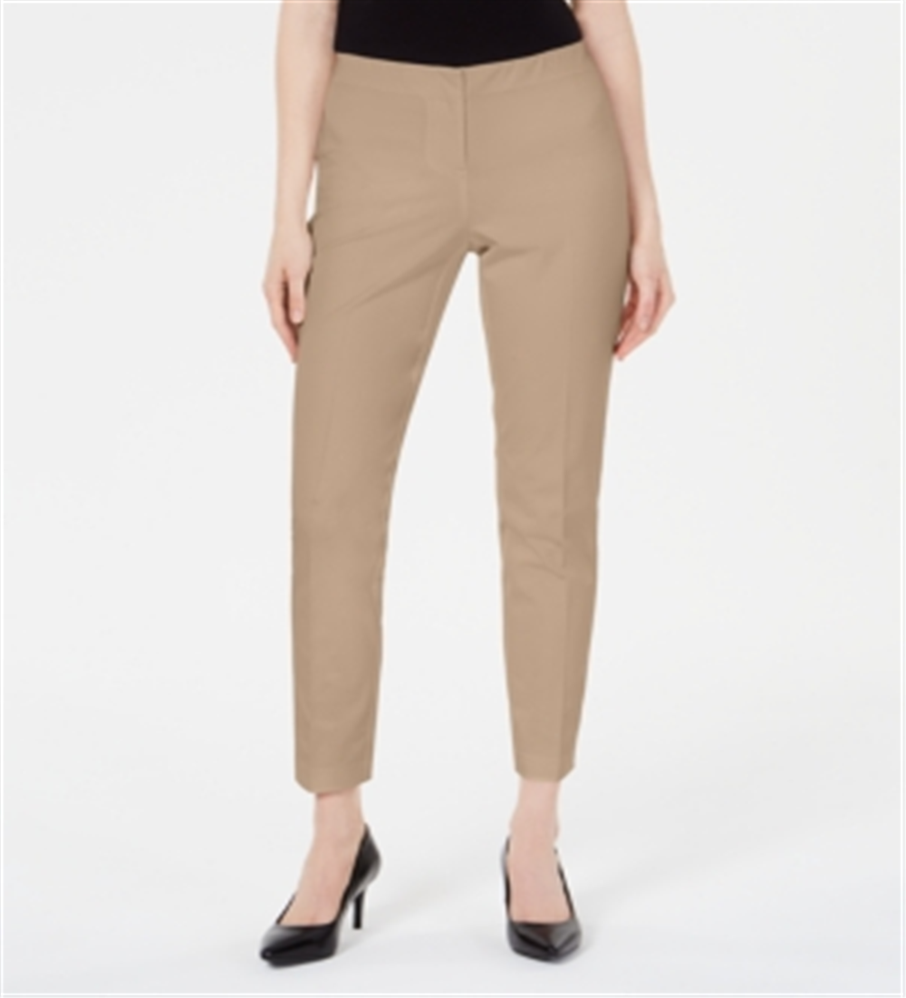 Alfani Women's Petite Bi-Stretch Hollywood Skinny Pants Brown Size 10 P
