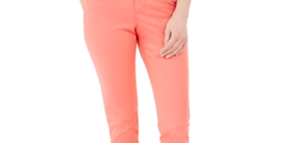 Charter Club Women's Bristol Tummy Control Skinny Ankle Jeans Orange Size 14