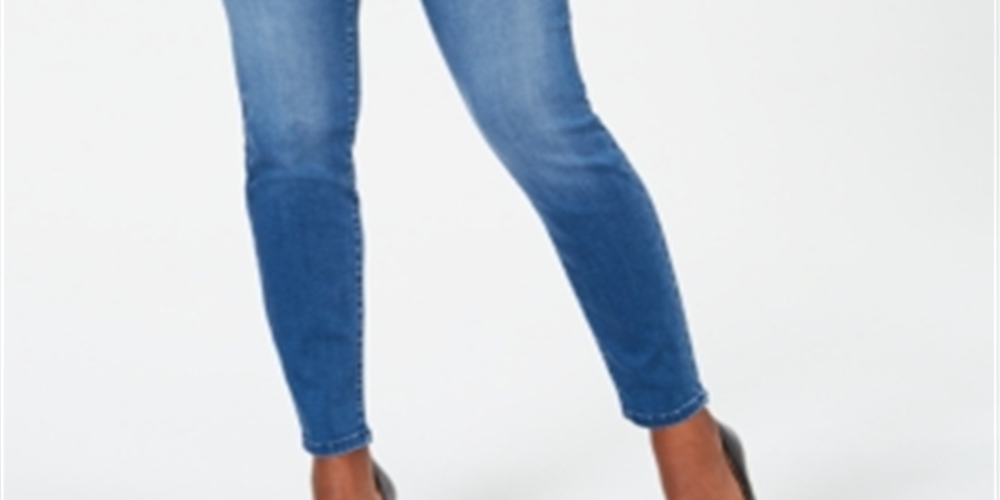 Inc International Concepts Women's Curvy-Fit Stretch Skinny Jeans - Horizon Wash Blue Size 18