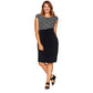 Connected Women's Sequined Lace Draped Dress BlackSize 18W