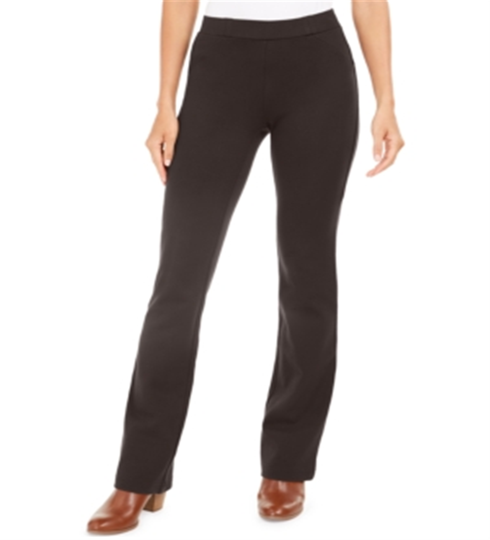 Style & Co Women's Comfort Waist Bootcut Pants Brown Size Petite S