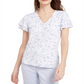 Calvin Klein Women's Floral Print Blouse White Size X-Large