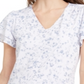 Calvin Klein Women's Floral Print Blouse White Size X-Large
