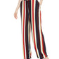 Bar III Women's Striped Wide Leg Pants Black Size Small