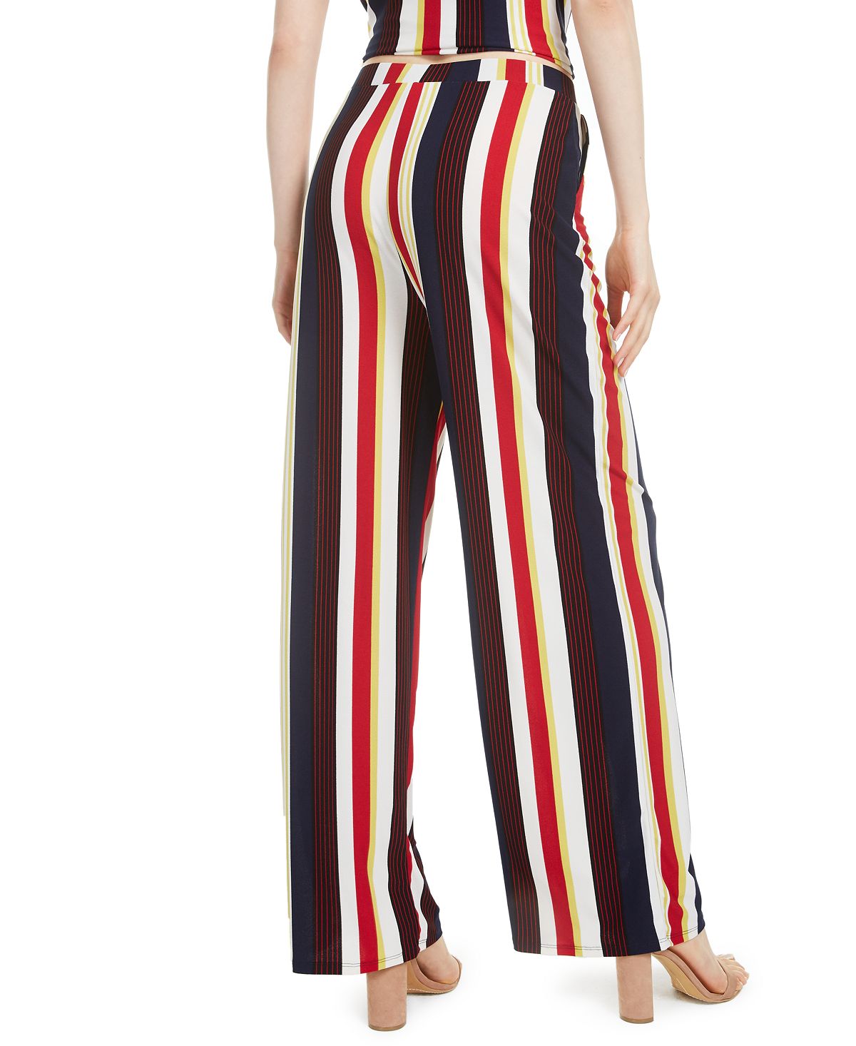 Bar III Women's Striped Wide Leg Pants Black Size Small