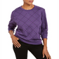 Karen Scott Women's Printed Sweatshirt Purple Size Petite Small