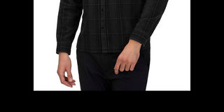 Hurley Men's Hendrick Flannel Long Sleeve Shirt Black Size Medium