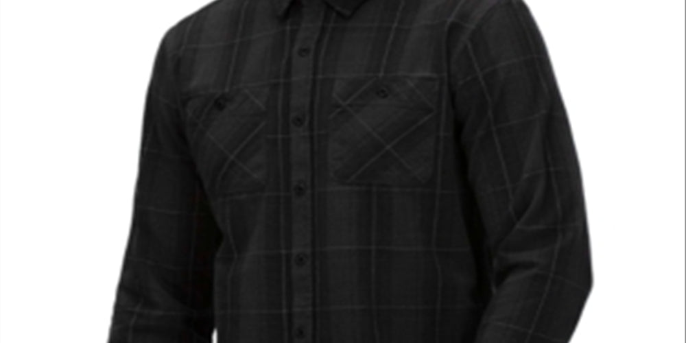 Hurley Men's Hendrick Flannel Long Sleeve Shirt Black Size Medium