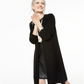 Charter Club Women's Pure Cashmere Duster Cardigan Black Size Petite L