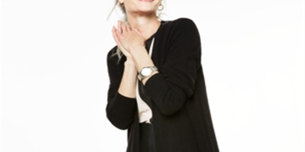 Charter Club Women's Pure Cashmere Duster Cardigan Black Size Petite L