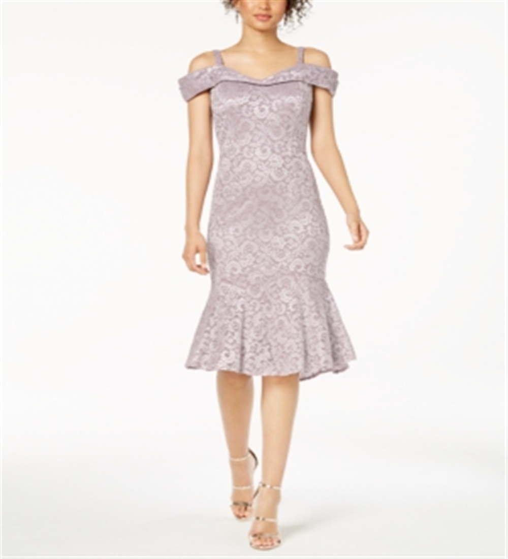 R & M Richards Women's Lace Sweetheart Neck Dress Pink Size 8