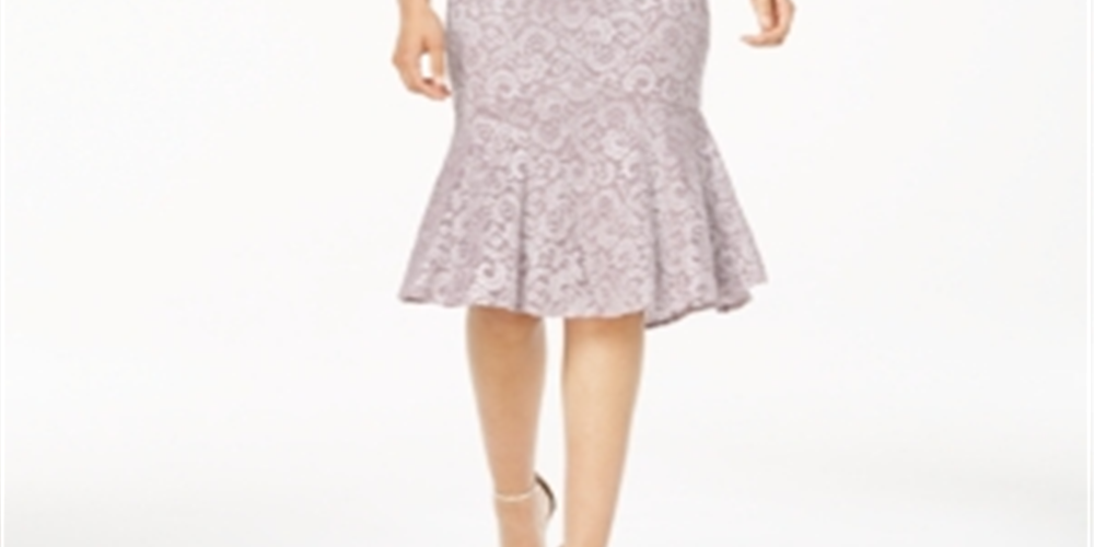 R & M Richards Women's Lace Sweetheart Neck Dress Pink Size 8