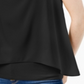 Bar III Women's Layered Split Back Tank Top Black Size X-Large