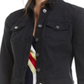 Bar III Women's Twill Trucker Jacket Black Size Large