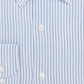 Clubroom Men's Striped Collared Dress Shirt Blue Size 16.5X32-33