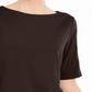 Karen Scott Women's Cotton Cutout Sleeves Top Brown Size Small