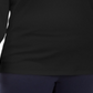 Karen Scott Women's Plus Cotton Button Trim 3/4 Sleeve Top Black Size 0X