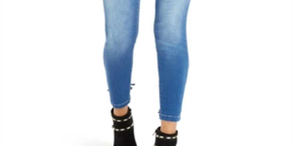 Thalia Sodi Women's Lace up Light Wash Jeggings Blue Size XX-Large