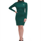 Tommy Hilfiger Women's Dolman Sleeve Above the Knee Dress Green Size Medium