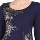 JM Collection Women's Printed Scoop Neck Top Blue Size Petite