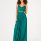 Teeze Me Women's Embellished Spaghetti Strap V Neck Maxi Evening Sheath Dress Green Size 0