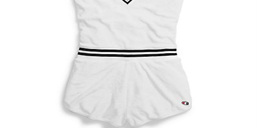 Champion Women's Romper Fitness Running White Size Large