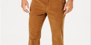 Club Room Men's Stretch Corduroy Pants Brown Size 34X32
