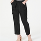 INC International Concepts Women's Belted Pocketed Cargo Pants Black Size 14