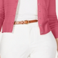 Charter Club Women's Textured Cardigan Pink Size X-Small