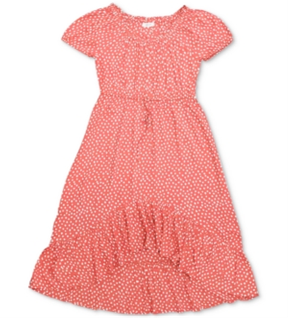 Style & Co Women's Below the Knee Dress Brown Size Large