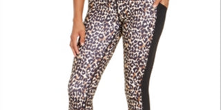 Ideology Women's Animal Print Fitness Athletic Leggings Black Size XL