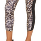 Ideology Women's Animal Print Fitness Athletic Leggings Black Size XL