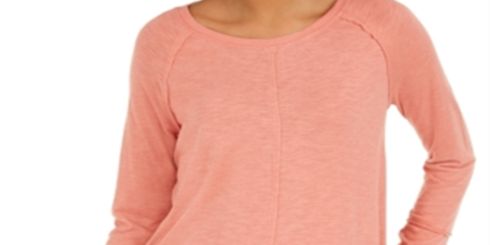 Style & Co Women's Cotton High Low Top Brown Size XL