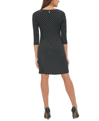 Tommy Hilfiger Women's Polka Dot Sheath Dress -Black Size 2