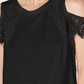 INC International Concepts Women's Short Sleeve Jewel Neck Top Black Size XX-Large